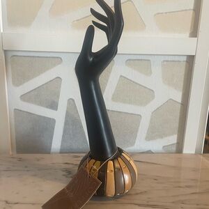 Modern Black and Brown Hand Sculpture